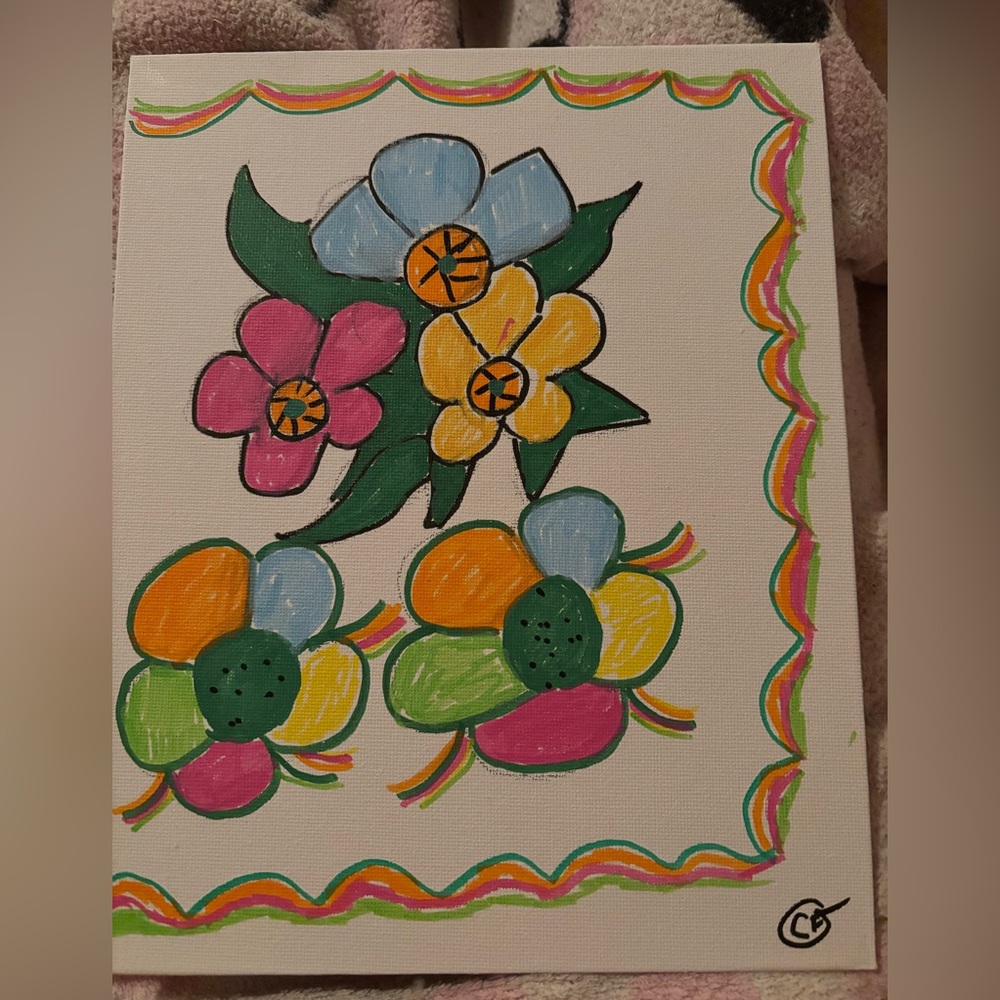Colorful Floral Canvas Art